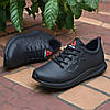 Чоловічі шкіряні кросівки (натуральна шкіра) чорні демісезонні для чоловіків на весну осінь, розміри 40-45, фото 3