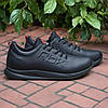 Чоловічі шкіряні кросівки (натуральна шкіра) чорні демісезонні для чоловіків на весну осінь, розміри 40-45, фото 4
