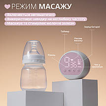 Молоковідсмоктувач електричний бездротовий Swan Baby Lacto Pro S3 з масажем акумуляторний молоковідсмоктувачі білий, фото 6