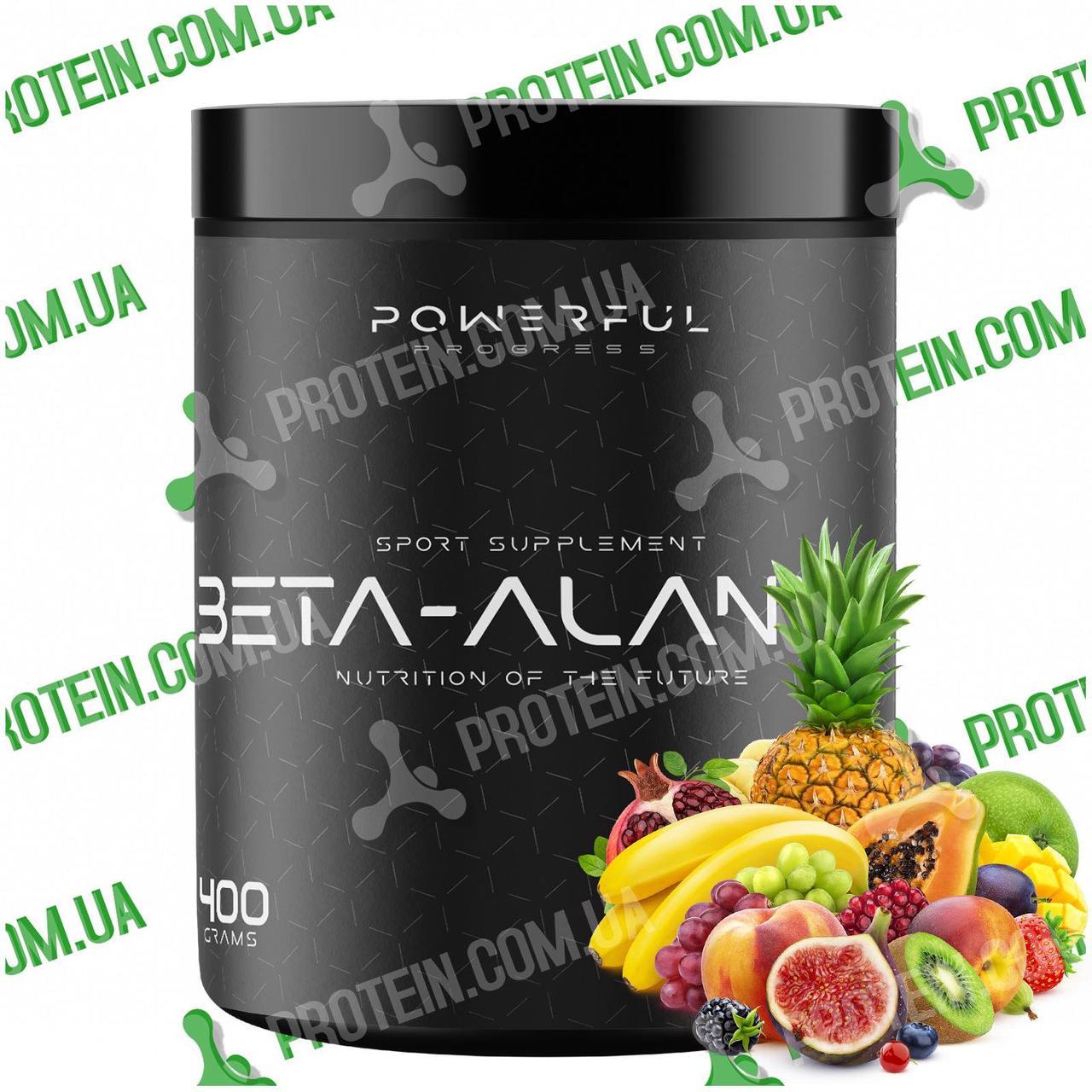 Бета-Аланін Powerful Progress Beta-Alanine 400 г Tropical Mix Тропічний Мікс