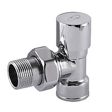 Кран радіаторний кутовий SOLOMON 3/4″ хромований вентильний 1845