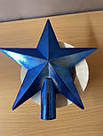 УЦІНКА Ялинкова прикраса - верхівка на ялинку "Зірка", 20 см, глянець, синій, пластик (030927-2), фото 3