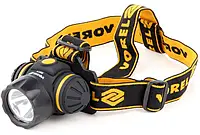 Ліхтарик налобний ударостійкий 3 функції 1LED 1W VOREL-88674