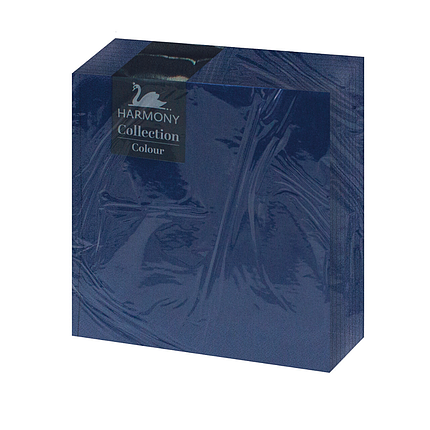 Серветки столові HARMONY DARK BLUE, тришарові, фото 1