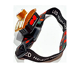 Налобний LED ліхтар акумуляторний універсальний ліхтарик Headlight HX-209 XPE+COB, фото 2