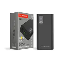 Повербанк Titanum 728S, 30000mAh, 22.5W Black