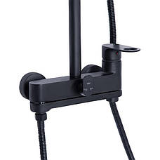 Душова система універсальна Qtap Jay на три споживачі (з виливом) QTJAY111BLM45549 Black Matt, фото 5