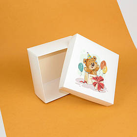 Коробка День народження 200*200*100 мм Дитячі Коробки подарункові з Малюнком