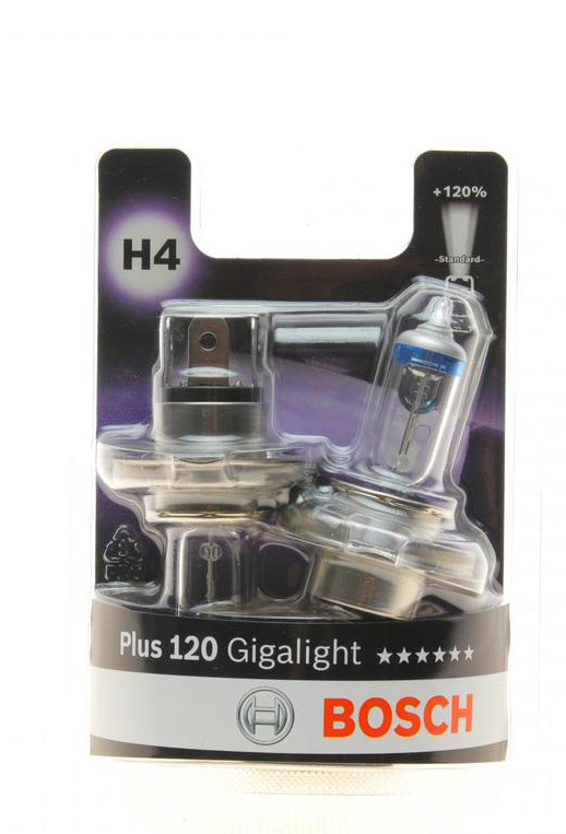 Лампа автомобильная галогеновая H4 12V 60/55W P43t Plus 120 Gigalight ...