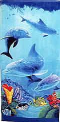 Пляжний рушник Дельфіни з рибками
