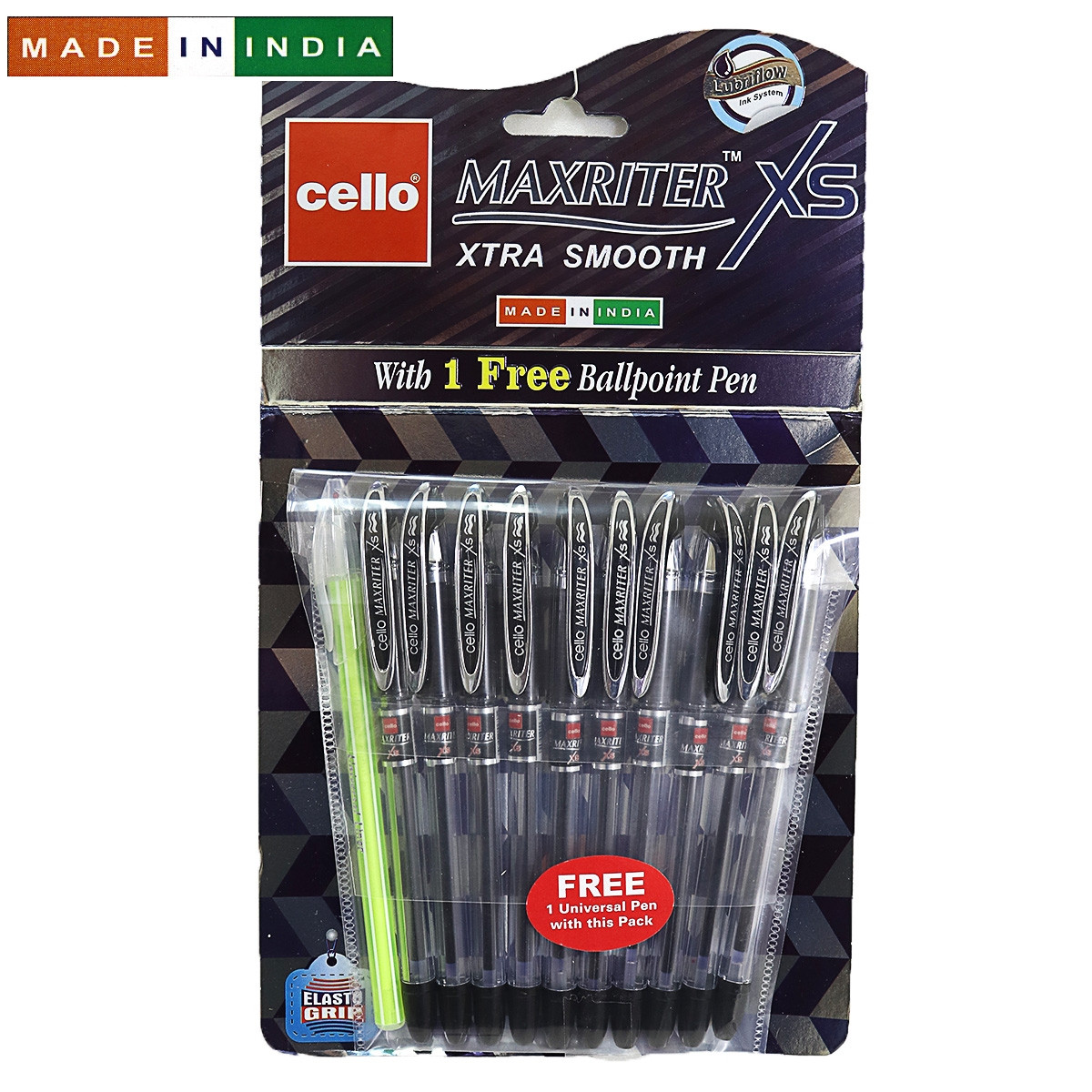 Ручка масляна чорна 0,7 Cello Maxriter XS з гумовим грипом