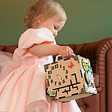 Бізікуб Міні розвивальний 15*15*15 Бізікуб без фарби Іграшки для розвитку дітей Дерев'яні іграшки бізіборд, фото 6