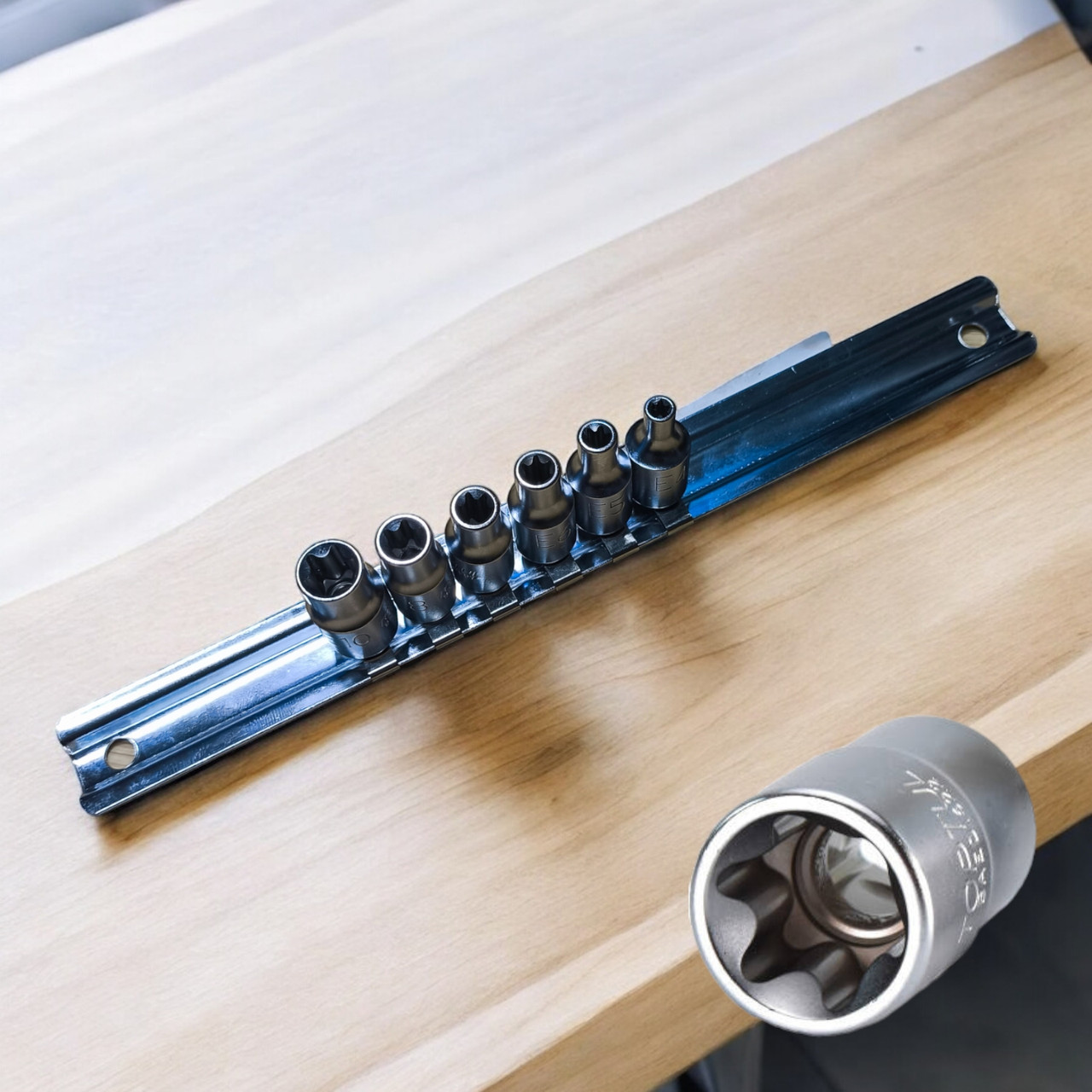 Набір головок TORX 1/4" E4-E10 6 од. (зірка Девід) GAAG0807 TOPTUL
