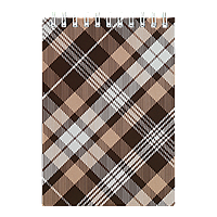 Блокнот на пружині зверху SHOTLANDKA(Шотландка), А6, 48арк., клітинка, асорті BM.2480