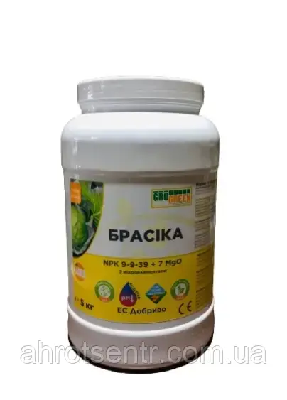 Добриво GroGreen Гель Брасіка NPK 9-9-39+6.6MgO+54SO3+TE 5 кг Lima Бельгія