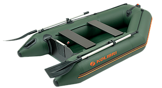 Надувний човен ПВХ Kolibri КM-245 + килимок моторний. Купити надувний човен Колібрі 245 під мотор для риболовлі