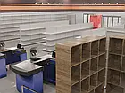 Торговий стелаж посилений "BLANK" 2200х1000мм з металевими полицями та перфорацією для товарів та аксесуарів у магазин., фото 10