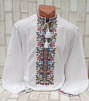 Чоловіча сорочка-вишиванка, домоткане полотно, 48-58 розміри