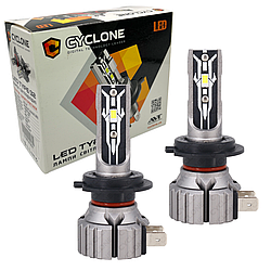 Лампа світлодіодна для фар cyclone led h7 6000k 4800lm type 32 2 шт комплект