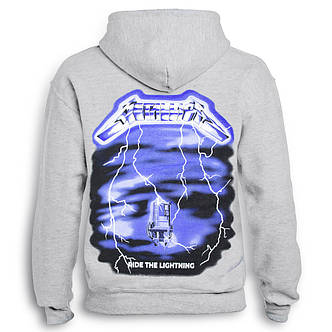 Толстовка Худі METALLICA Ride The Lightning меланжева, фото 4