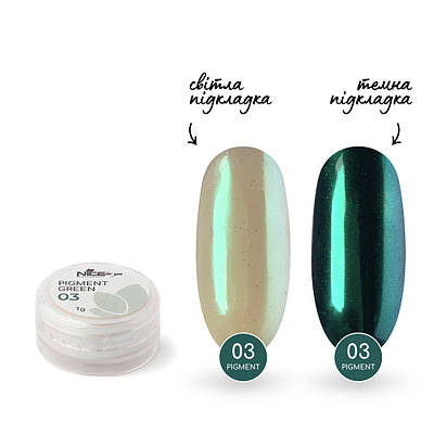 Дзеркальна пудра Nice for you №03 Зелений 1 г