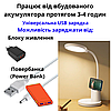 Настільні led лампи з акумулятором від USB гнучка яскрава 10Вт безпровідна світлодіодна лампа на стіл Remax, фото 2