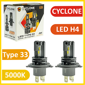 Світлодіодні LED лампи H4 12V Type 33 5000K 4800L пасивне охолодження