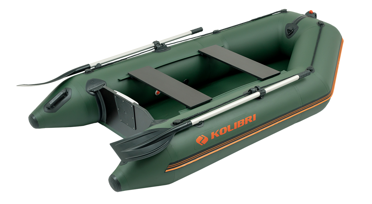 Надувний човен ПВХ Kolibri КM-260 + килимок моторний. Купити надувний човен Колібрі 260 під мотор для риболовлі