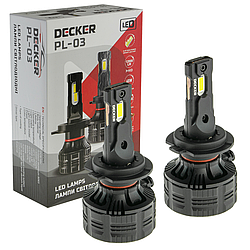 Лампа світлодіодна для фар DECKER LED PL-03 H7 5000K 12000LM 2 шт комплект