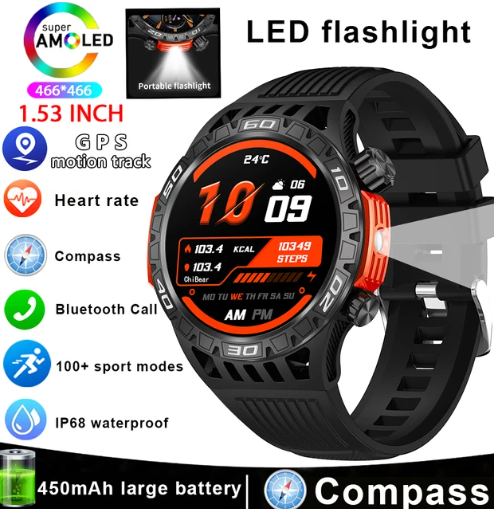 Smart watch HT22 тактичні смарт годинники smart watch ,годинники для військових,міцний корпус, фото 1