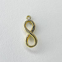 Ювелірна біжутерія сплав Finding Кулон гіпоалергенний підвіска нескінченність Золотистий 16 мм K18015