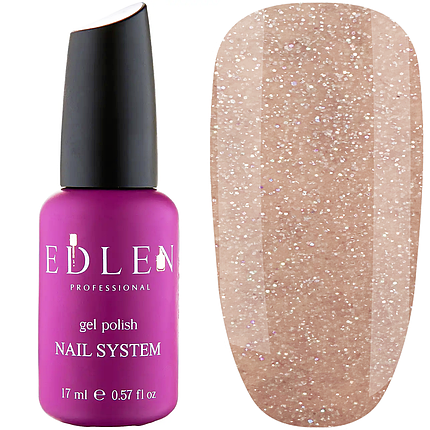 Каучукова база EDLEN Professional Cover Base №18, 17 мл бежева з голографічним шиммером, фото 1