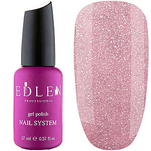 Каучукова база EDLEN Professional Cover Base №17, 17 мл лілова з голографічним шиммером