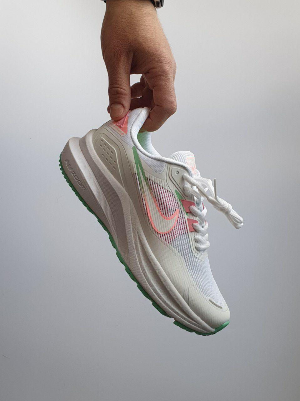 Жіночі демісезонні кросівки Nike Zoom Inferno 3 White Pink Green (білі з рожевим/зеленим) 354 Найк vkross, фото 1
