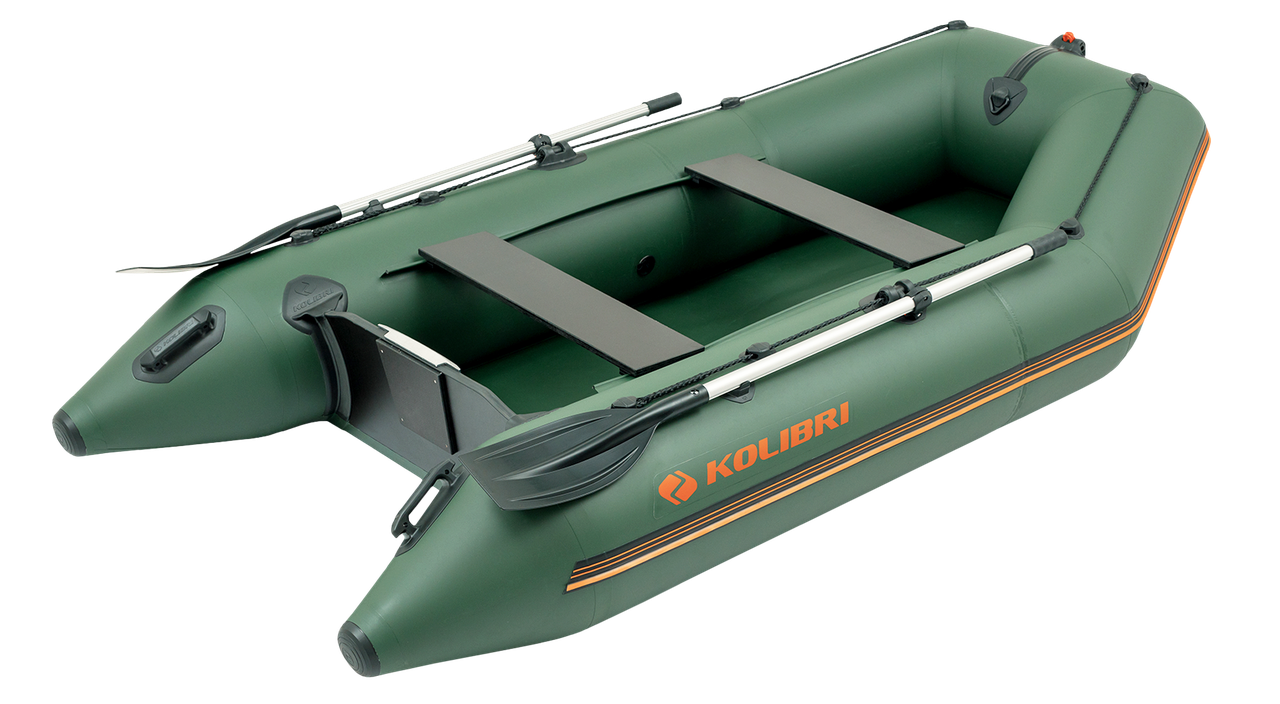 Надувний човен ПВХ Kolibri КM-280 + AirDeck моторний. Купити надувний човен Колібрі 280 під мотор для риболовлі