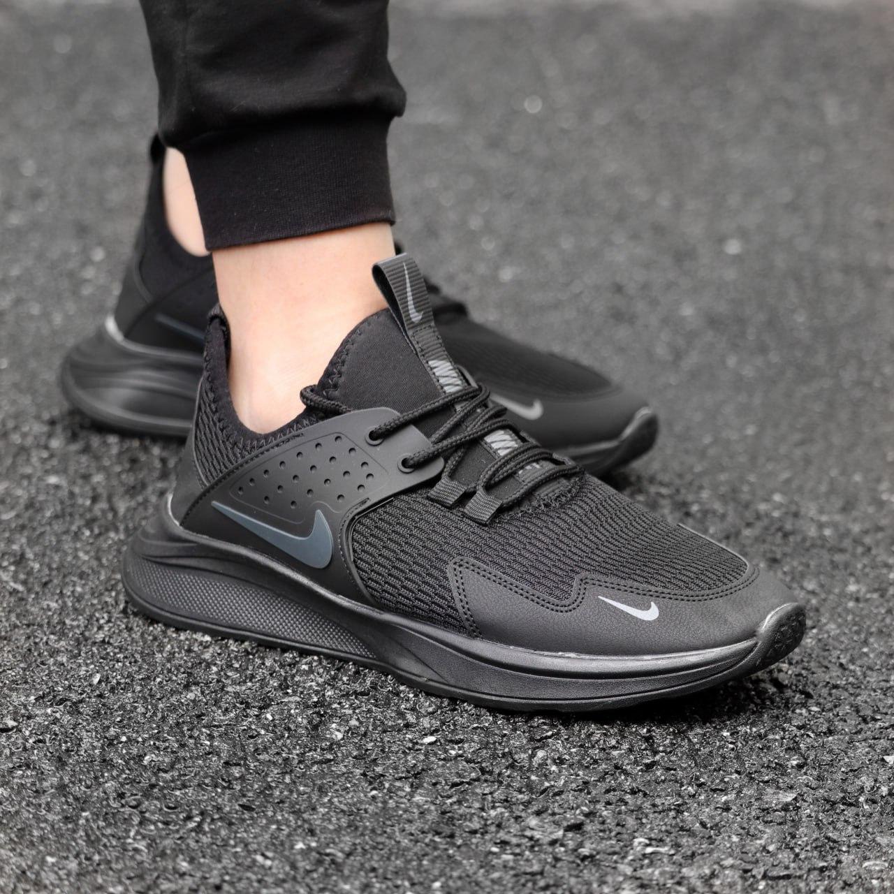 Чоловічі спортивні кросівки Nike (чорні) стильні повсякденні кросівки 3133 Найк vkross, фото 1