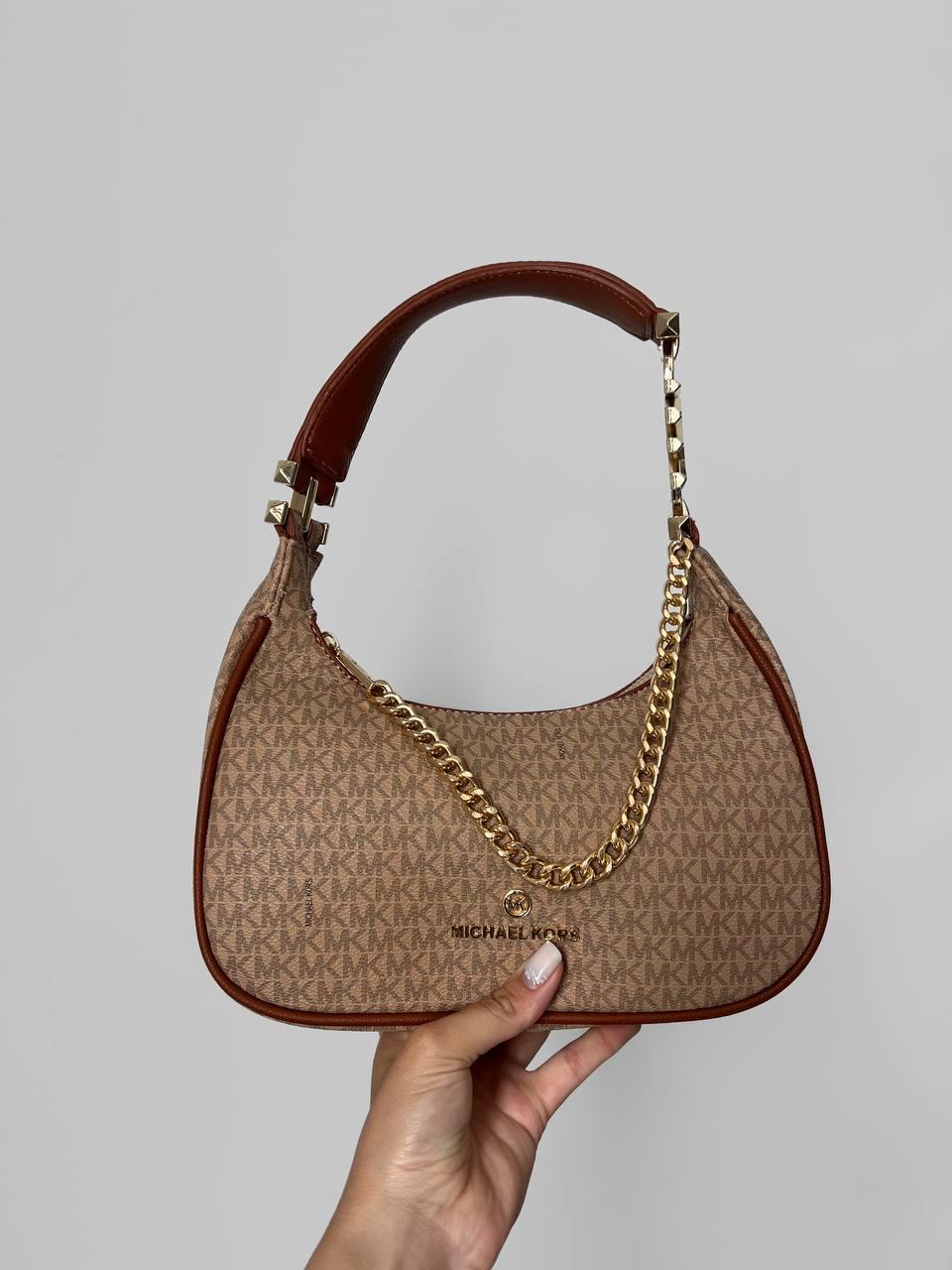 Жіноча сумка Michael Kors (світло-коричнева) модна елегантна містка сумка Gi11473 vkross