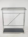 Подвійна стійка для одягу хромована, фото 4
