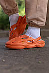 Чоловічі літні шльопанці Adidas Yeezy (жовтогарячі) модні легкі шльопанці N031 Адідас топ, фото 8