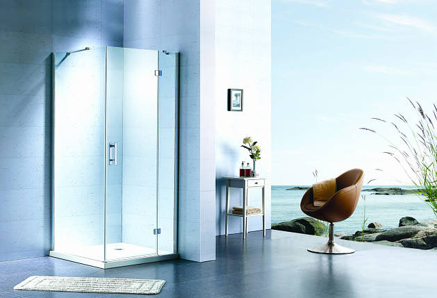 Душові двері Koller Pool KVADRO K100DC 195х100 см розпашні прозоре скло, фото 2