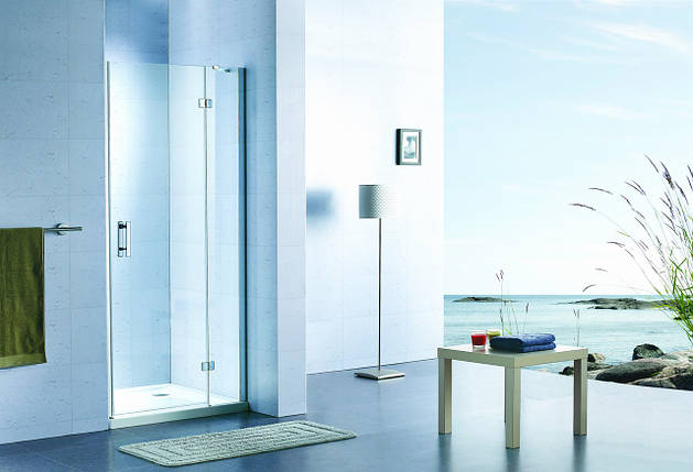 Душові двері Koller Pool KVADRO K100DC 195х100 см розпашні прозоре скло, фото 1
