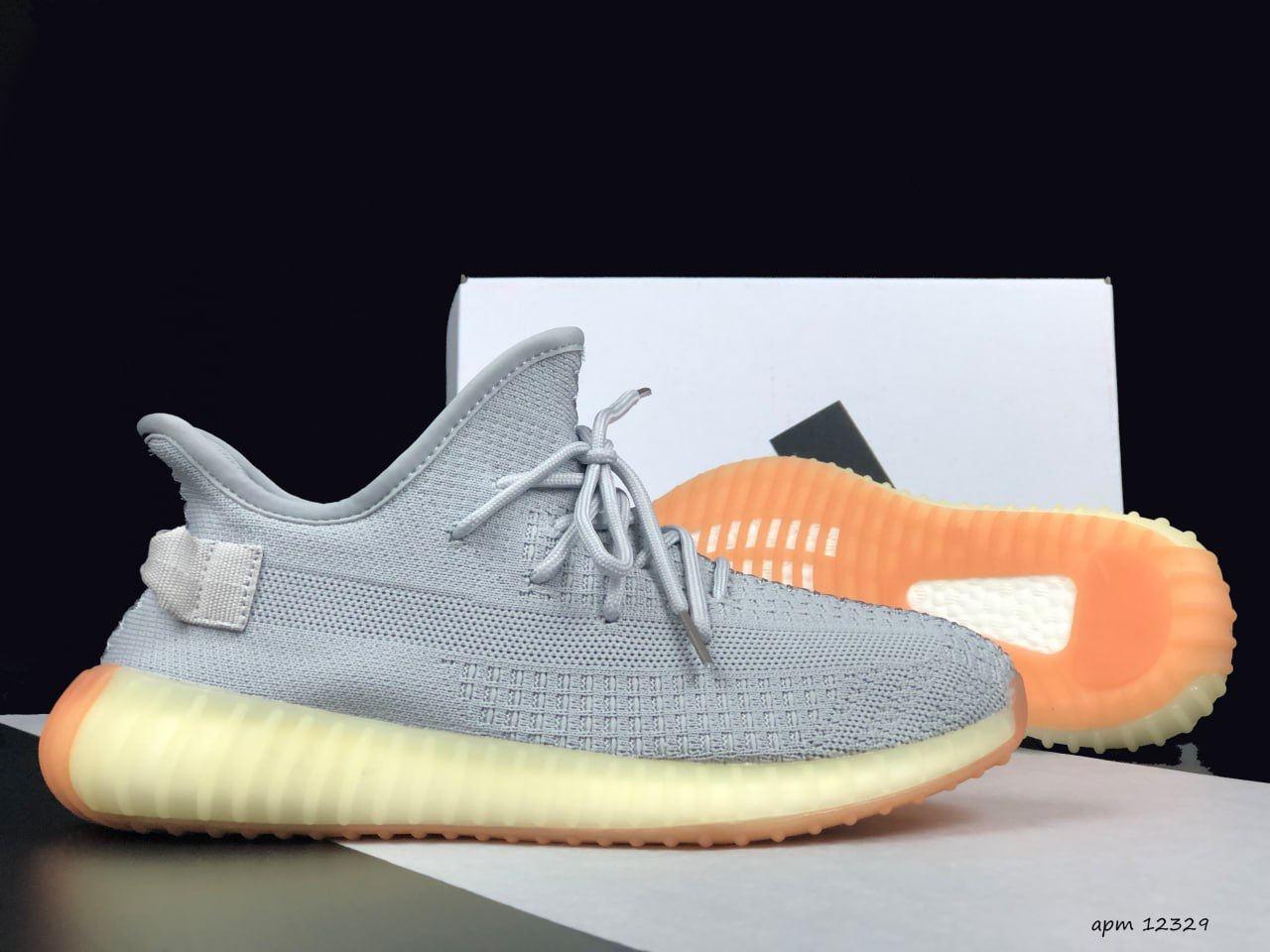 Чоловічі текстильні кросівки Steely Yeezy Boost 350 (сірі) стильні кроси 12329 Стилі vkross, фото 1