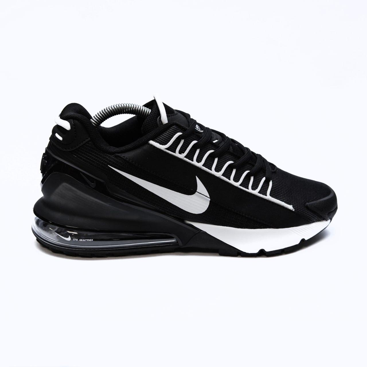 Чоловічі спортивні кросівки Nike Air Max 270 (чорно-білі) стильні повсякденні кроси 2583 Найк vkross