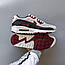 Чоловічі кросівки Nike Air Max 90 (сірі з бордовим) модні спортивні кроси 2729 Найк vkross, фото 3