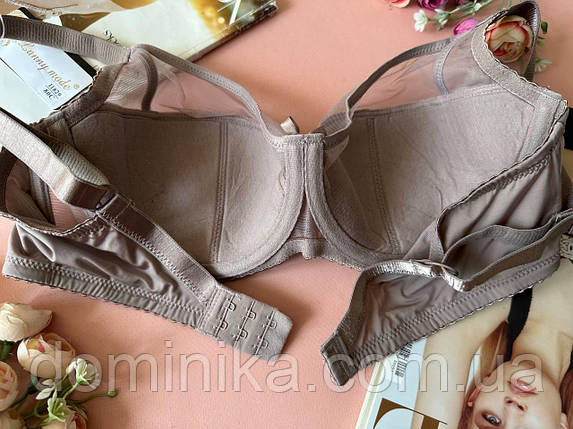 90С Бюстгальтер з напівпоролоном та сіточкою Lanny Mode пудра, фото 2
