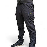 Брюки тактичні 505SQUARE ріп-стоп чорні для поліції та ДСНС, фото 2