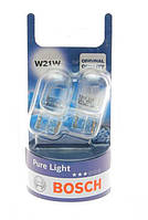 Лампа автомобільна W21W 12V 21W W3x16d Pure Light комплект 2 шт (Bosch 1987301096)