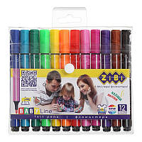 Фломастери ZiBi JUMBO BABY Line 12 кольорів (ZB.2807)
