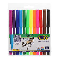 Фломастери ZiBi KIDS Line 12 кольорів (ZB.2802)