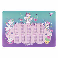 Підкладка настільна Yes Glamour Unicorns табл. множення (492258)